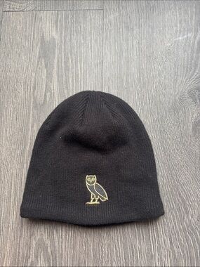 Black OVO Fall/ Winter Beanie with Gold OVO Embroidery